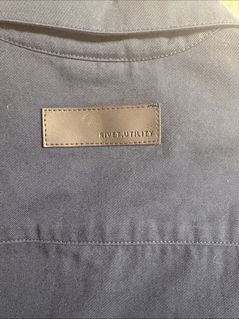 Rivet utility influencer romper navy blue linen small - Picture 5 of 8